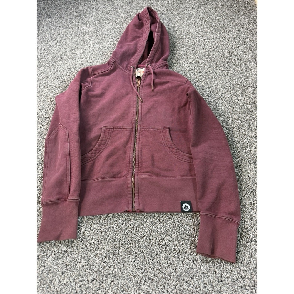 American Giant Full Zip Hoodie Women's Size Medium Red